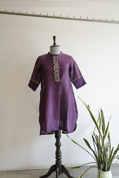 Easy High Low Kurta - Royal Purple