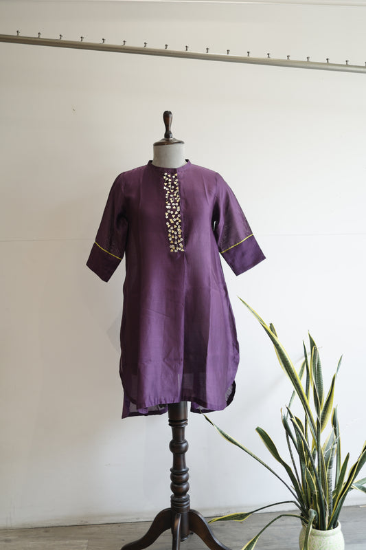 Easy High Low Kurta - Royal Purple