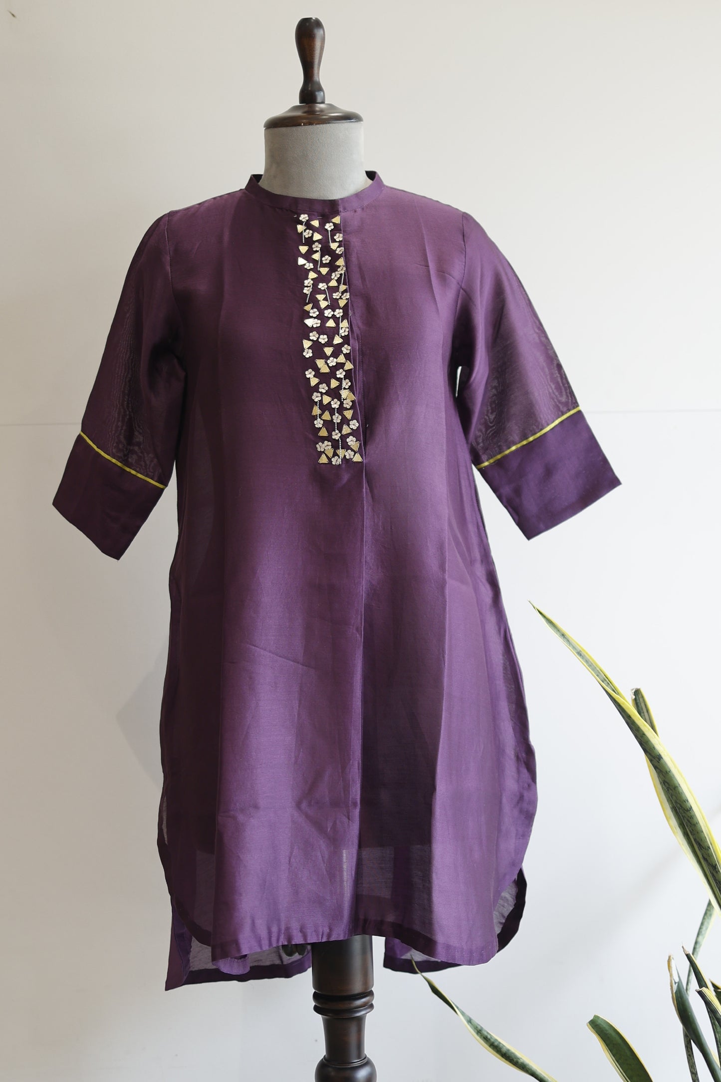 Easy High Low Kurta - Royal Purple