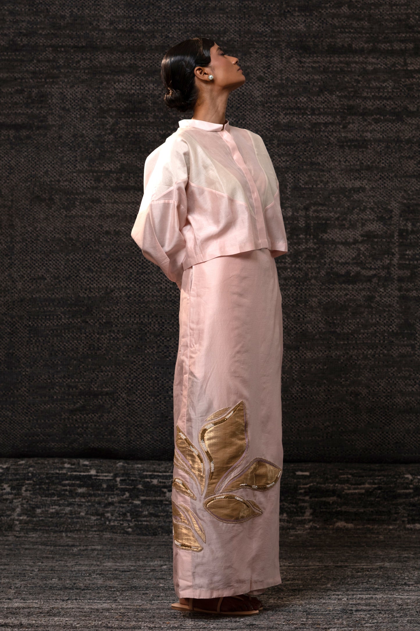 Gulnaar Skirt Set - Blush
