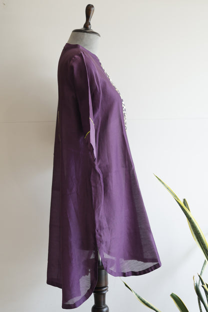 Easy High Low Kurta - Royal Purple