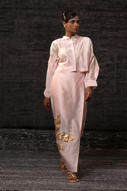 Gulnaar Skirt Set - Blush
