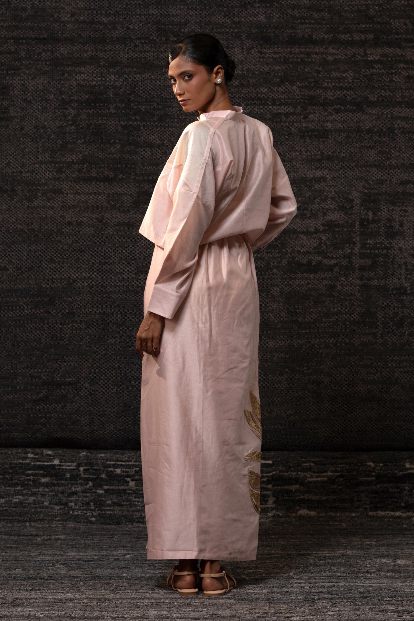 Gulnaar Skirt Set - Blush