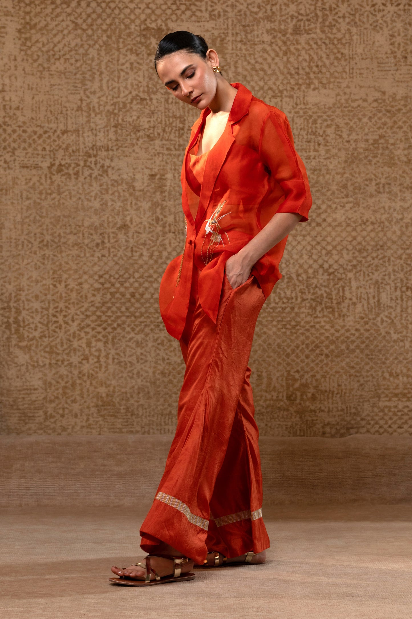 Tinka Jacket Pant Set - Orange