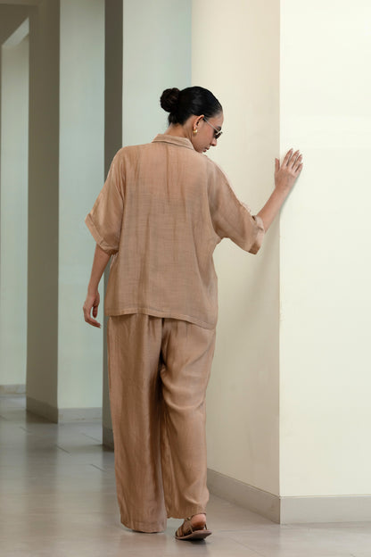 Eeda Full Patch Shirt - Beige