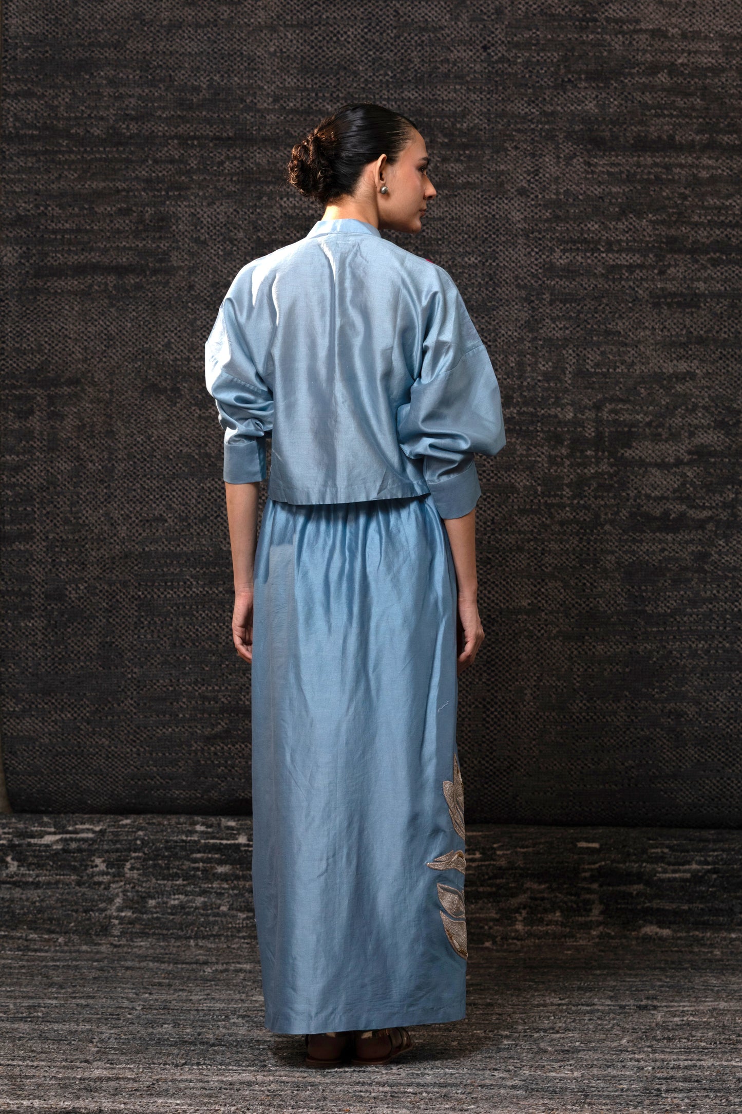 Gulnaar Skirt Set - Blue