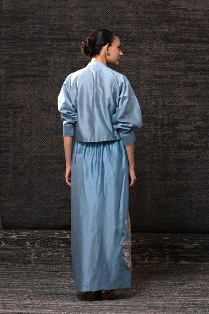 Gulnaar Skirt Set - Blue