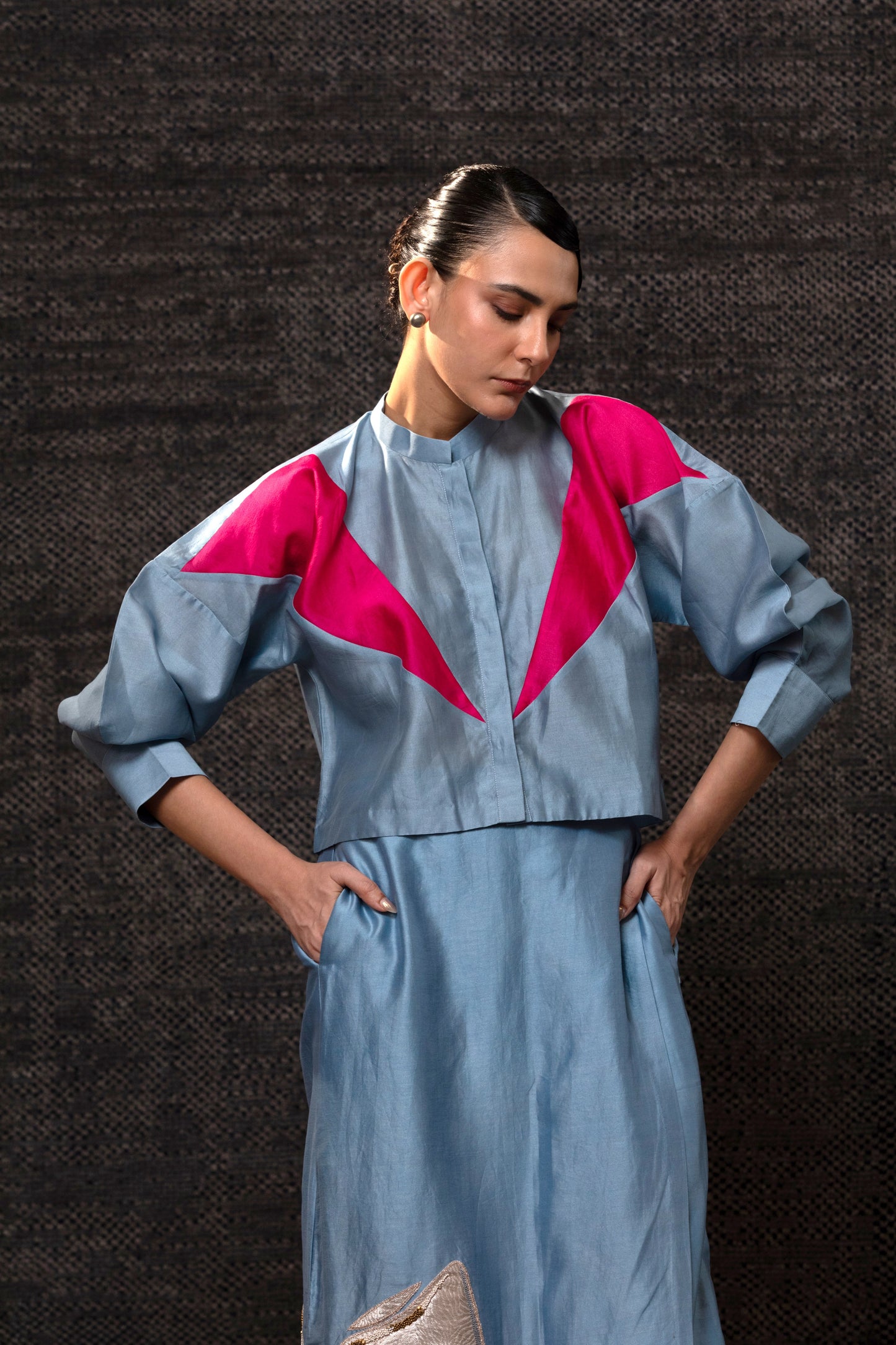 Gulnaar Skirt Set - Blue