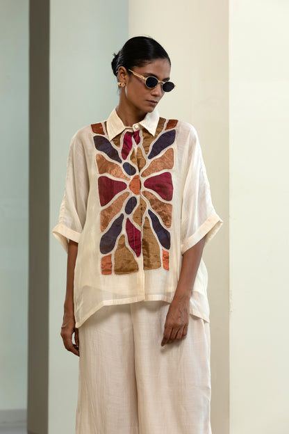 Eeda Full Patch Shirt - Off-White