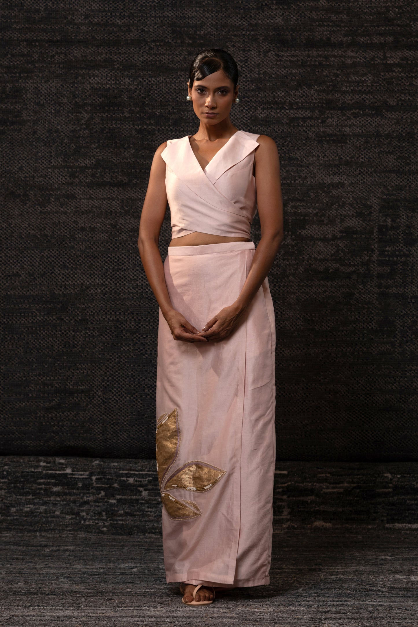 Gulnaar Skirt Set - Blush