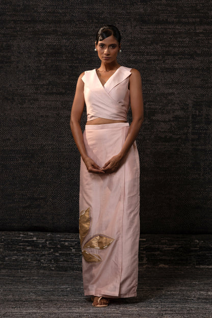 Gulnaar Skirt Set - Blush