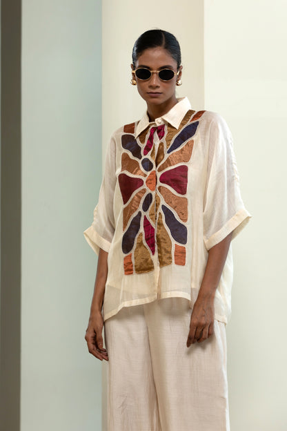 Eeda Full Patch Shirt - Off-White