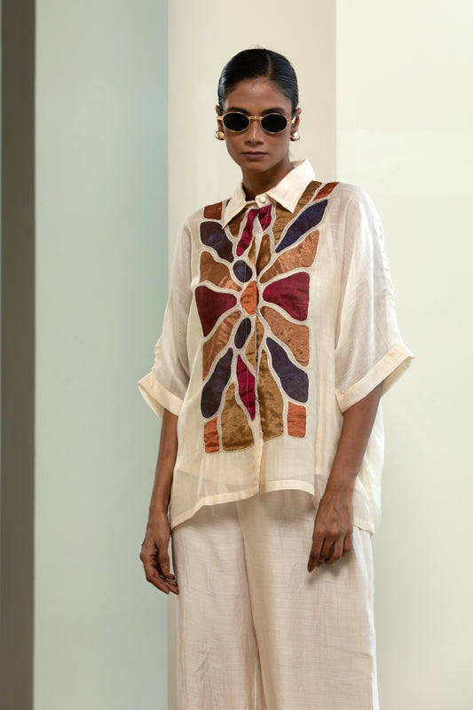 Eeda Full Patch Shirt - Off-White