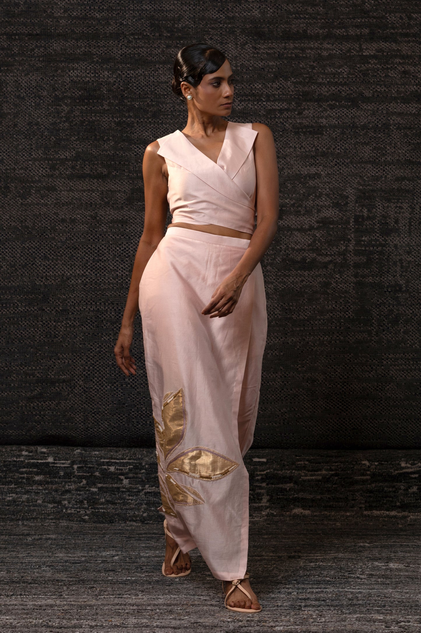 Gulnaar Skirt Set - Blush