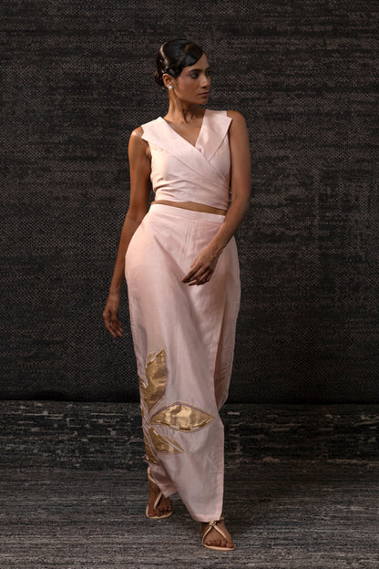 Gulnaar Skirt Set - Blush