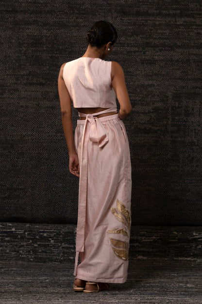 Gulnaar Skirt Set - Blush
