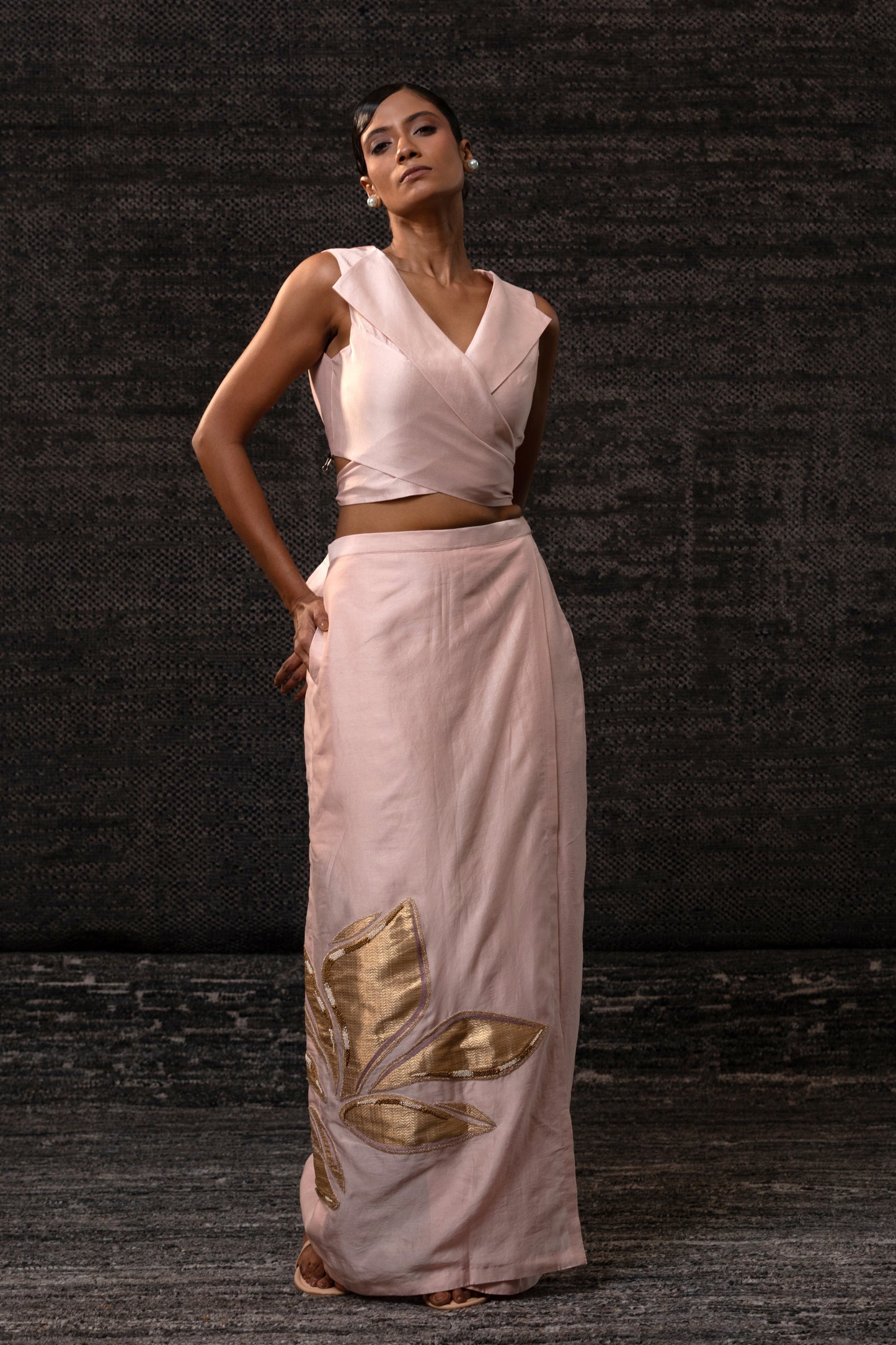 Gulnaar Skirt Set - Blush