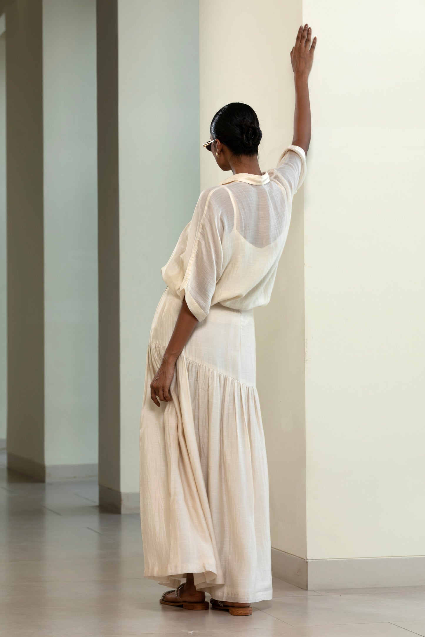 Eeda Round Patch Shirt - Off-White