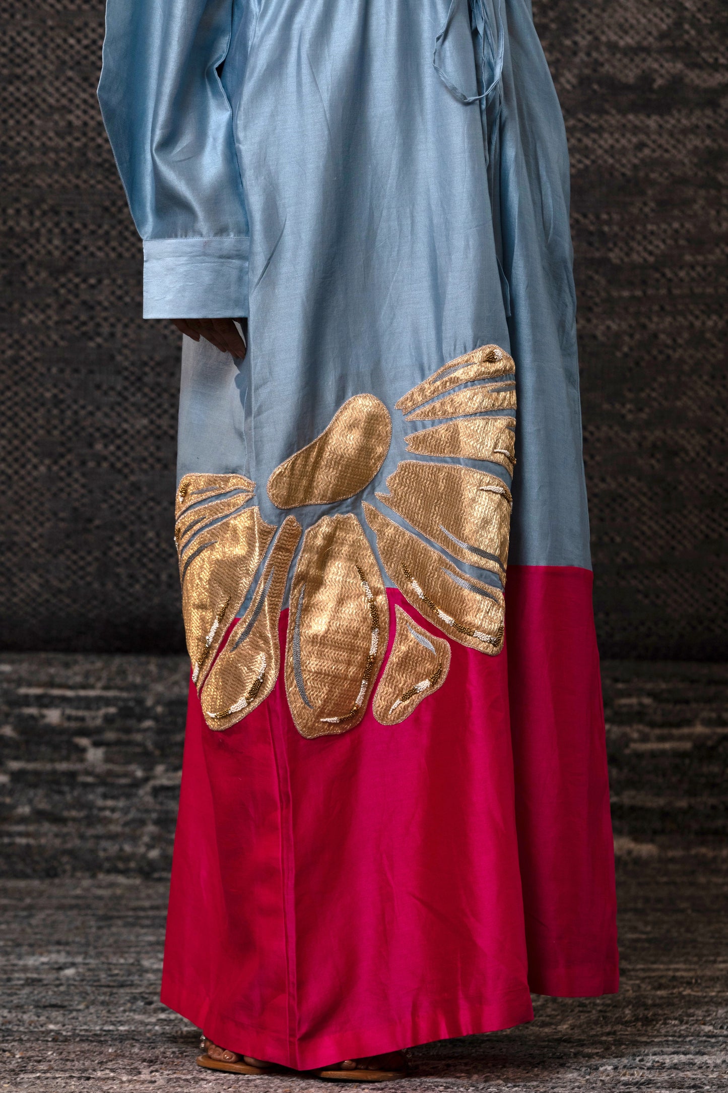 Gulnaar Shirt Dress - Blue Pink