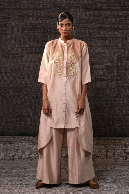 Gulnaar Yolk KurtaSet - Cream