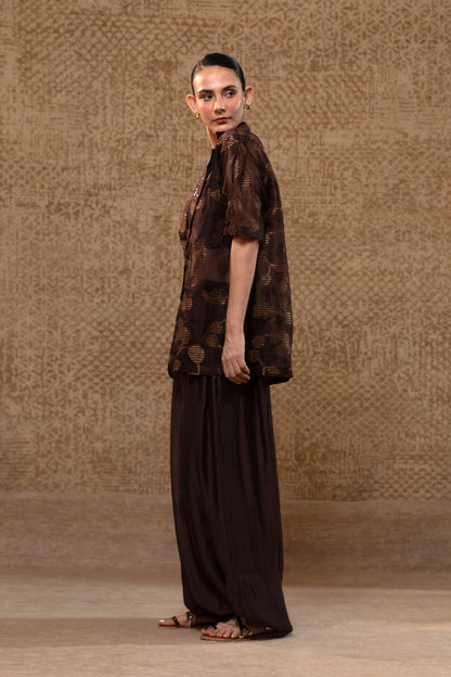 Taral Jacket Set - Brown
