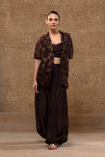 Taral Jacket Set - Brown