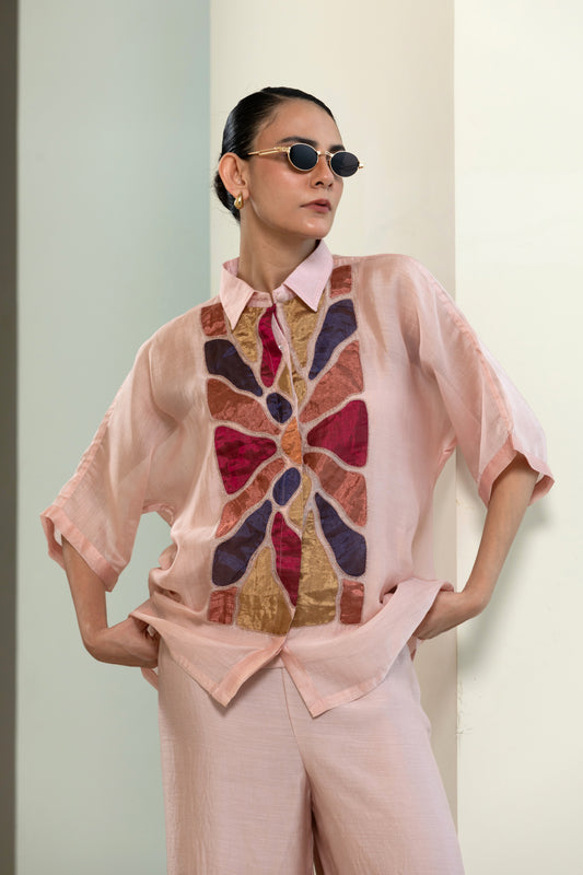 Eeda Full Patch Shirt - Pink