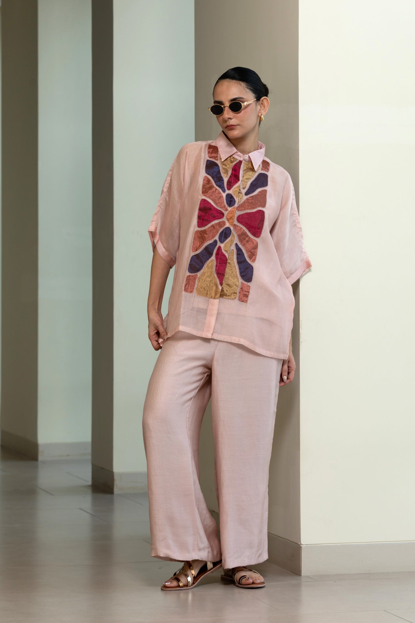 Eeda Full Patch Shirt - Pink