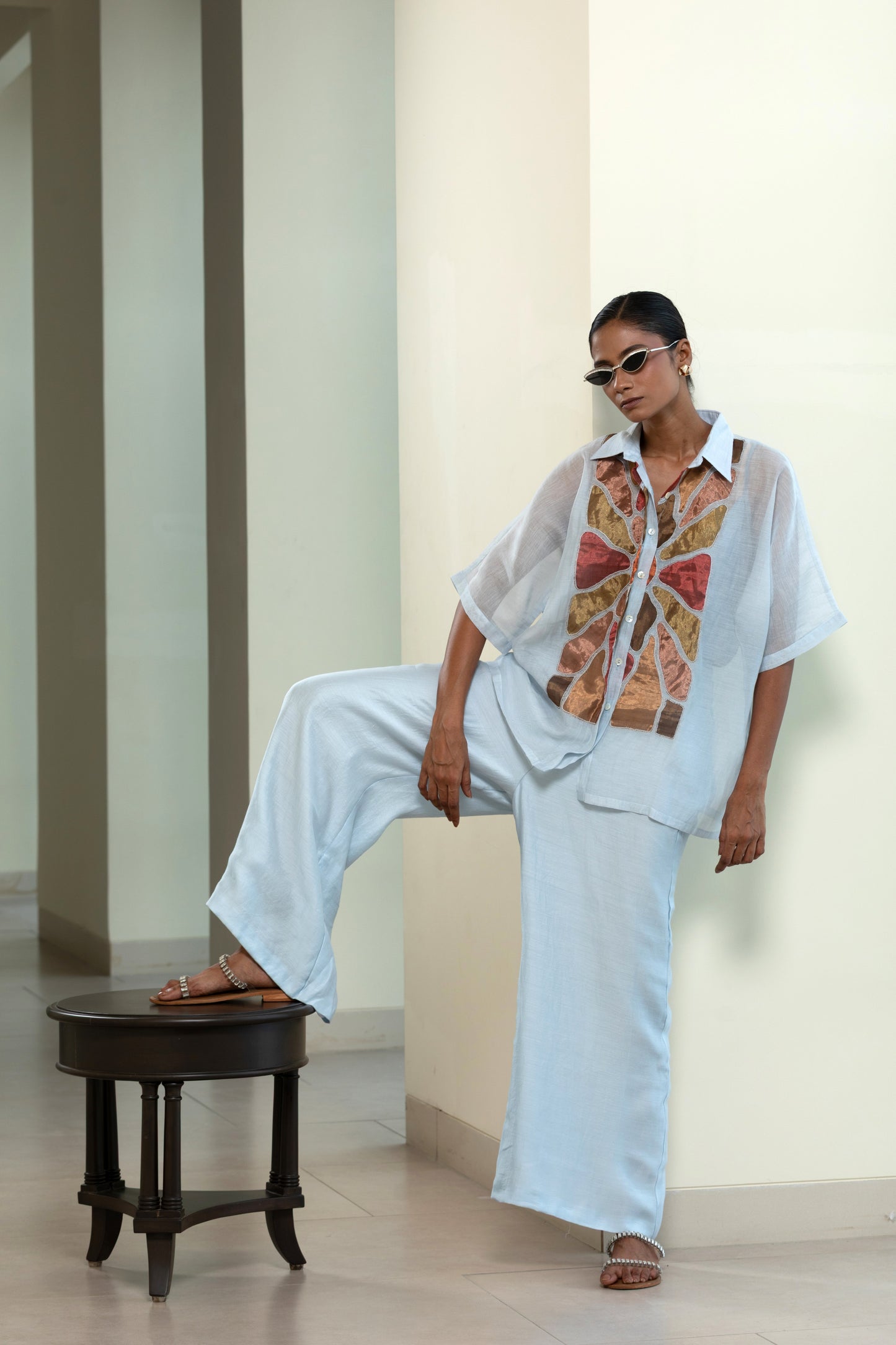 Eeda Full Patch Shirt - Blue