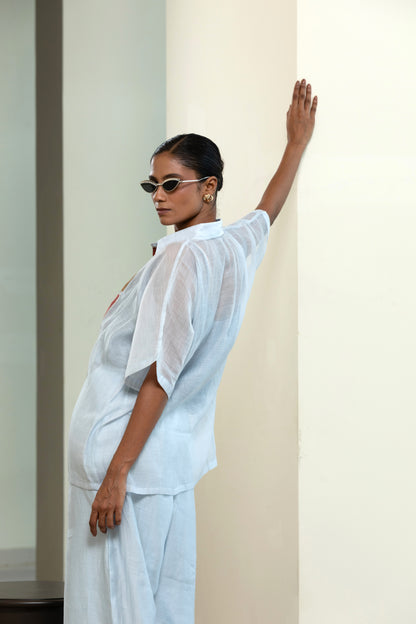 Eeda Full Patch Shirt - Blue