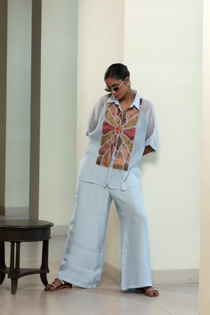 Eeda Full Patch Shirt - Blue