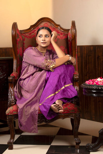 Parv - Purple Kurta Set