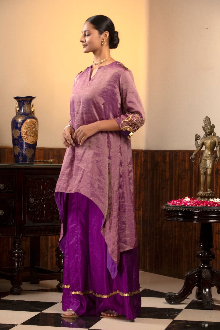 Parv - Purple Kurta Set