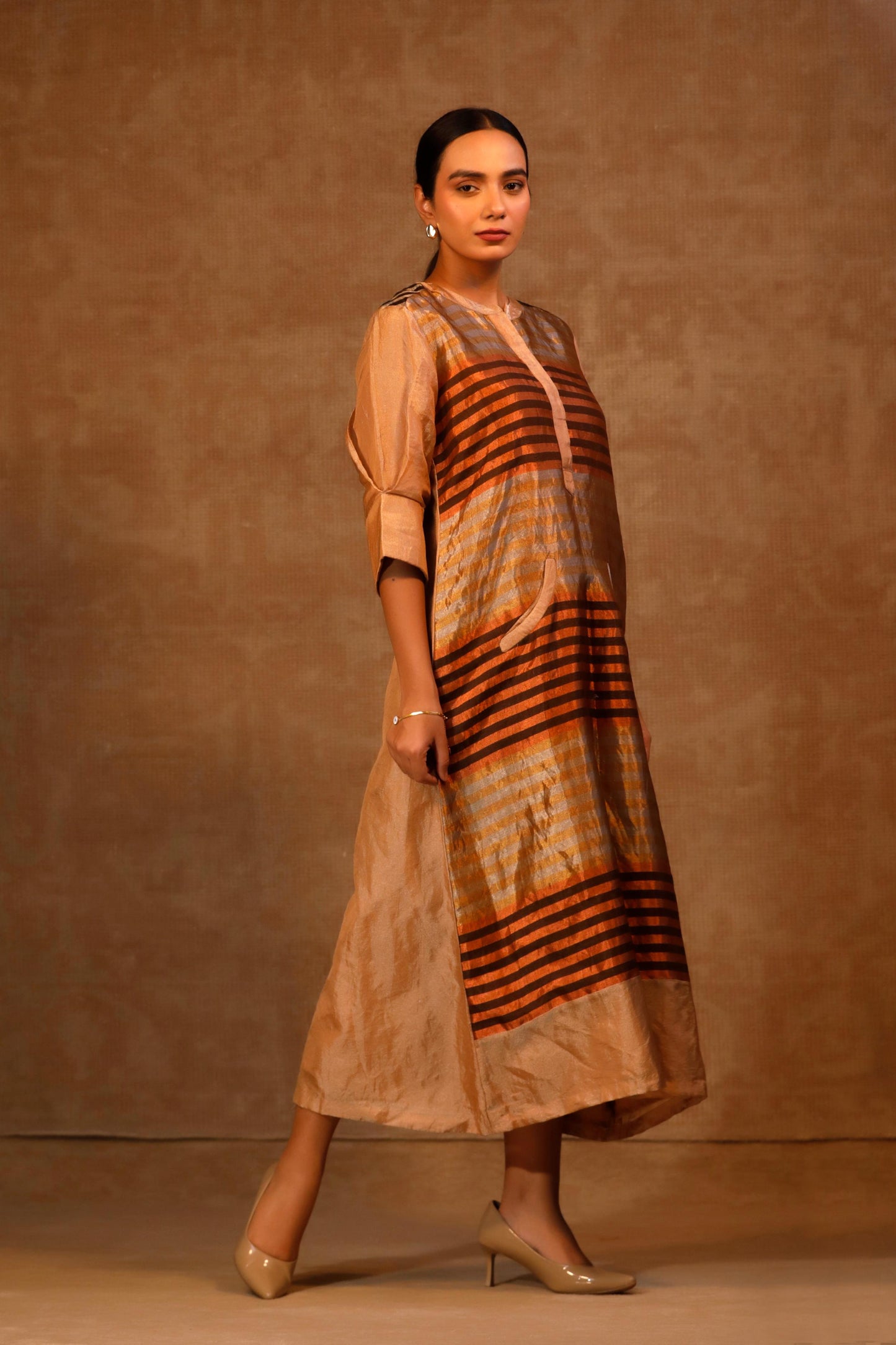 buy A Line Zari Stripe Dress online