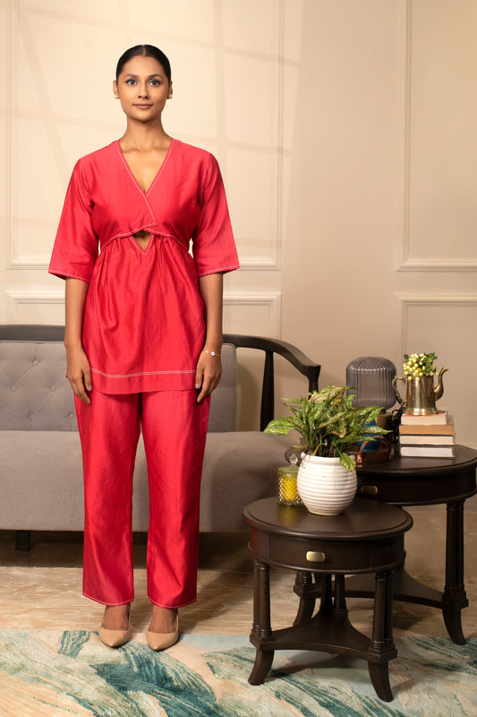 Grace A-Line Coord Set Red