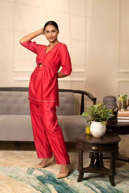 Grace A-Line Coord Set Red