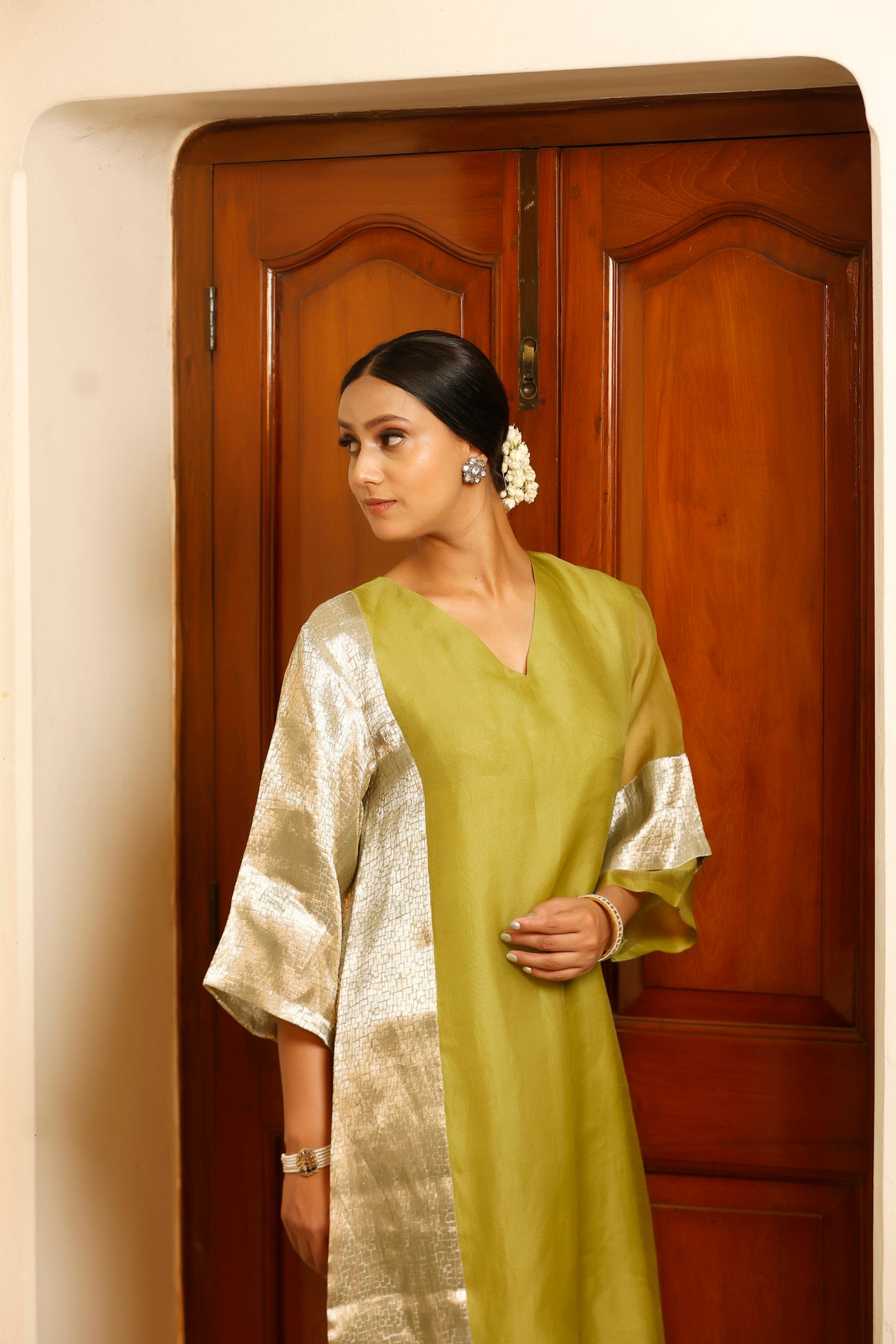 Sehej Green Long Kurta Set