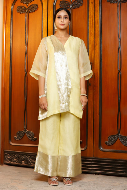 Sehej Yellow Short Kurta Set