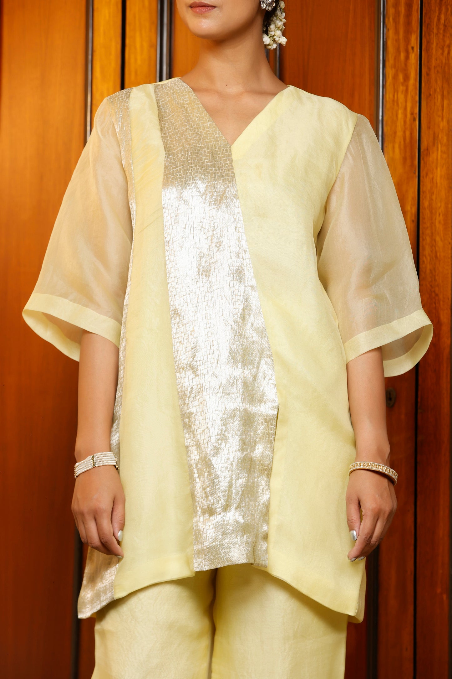 Sehej Yellow Short Kurta Set
