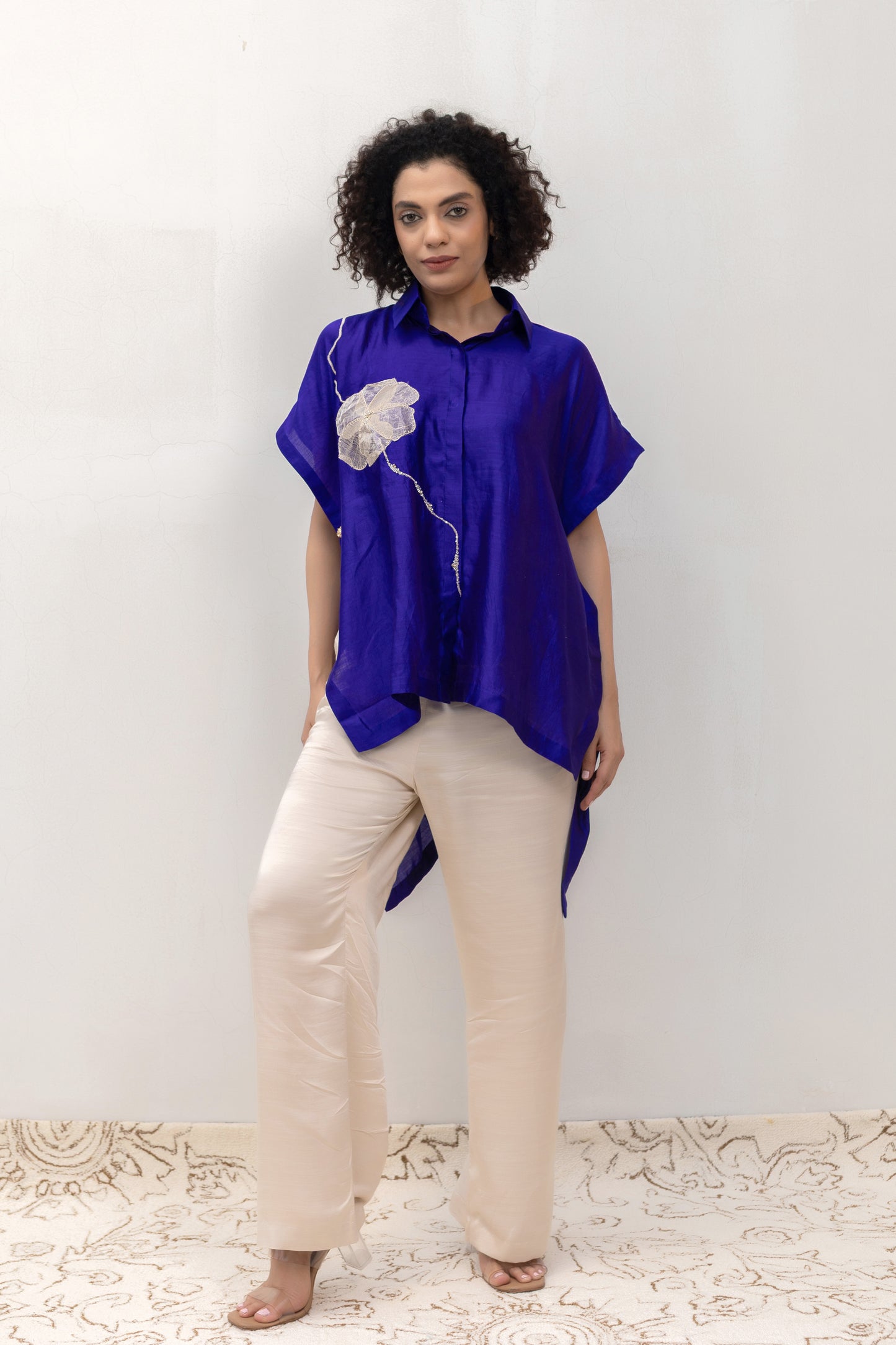 Eeda Varq Bloom Shirt - Blue