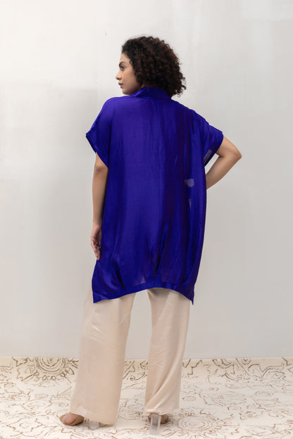 Eeda Varq Bloom Shirt - Blue