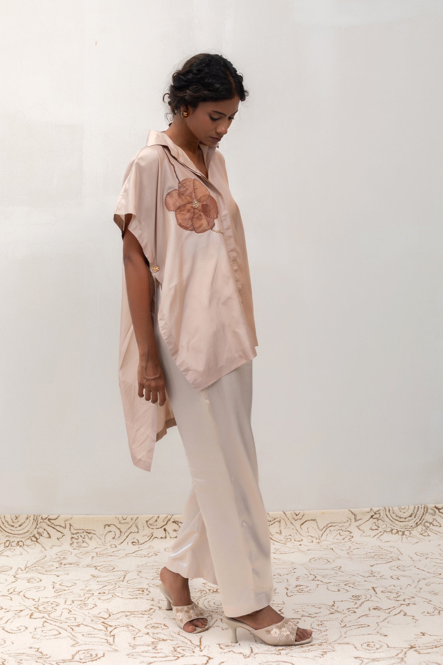 Eeda Varq Bloom Shirt - Ivory