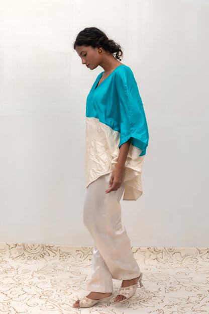 Eeda Varq Silk Horizon Top - Blue