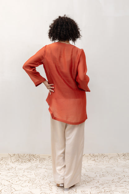 Eeda Varq Petals Drop Top - Rust
