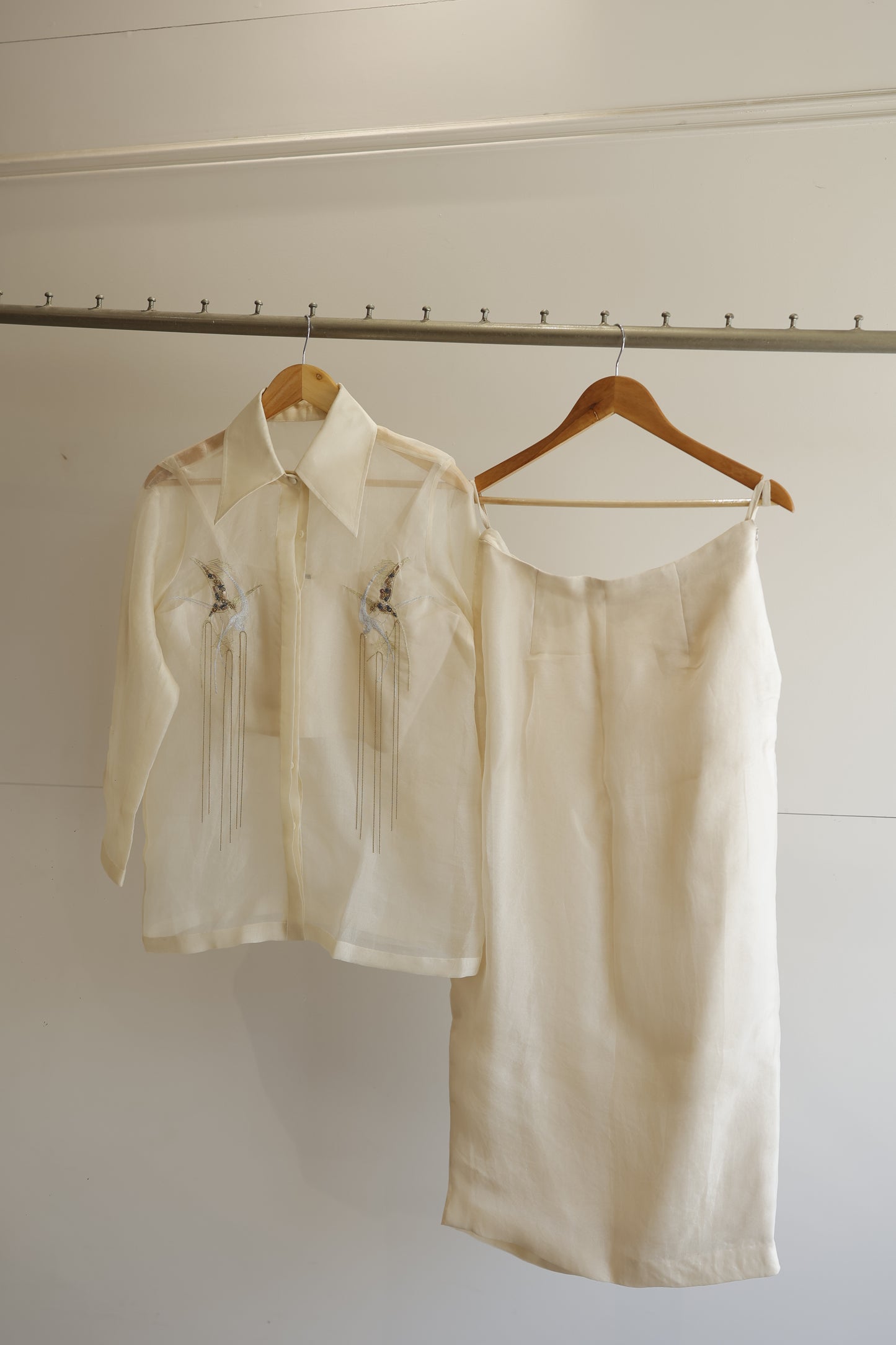 Skirt Set in ivory by eeda