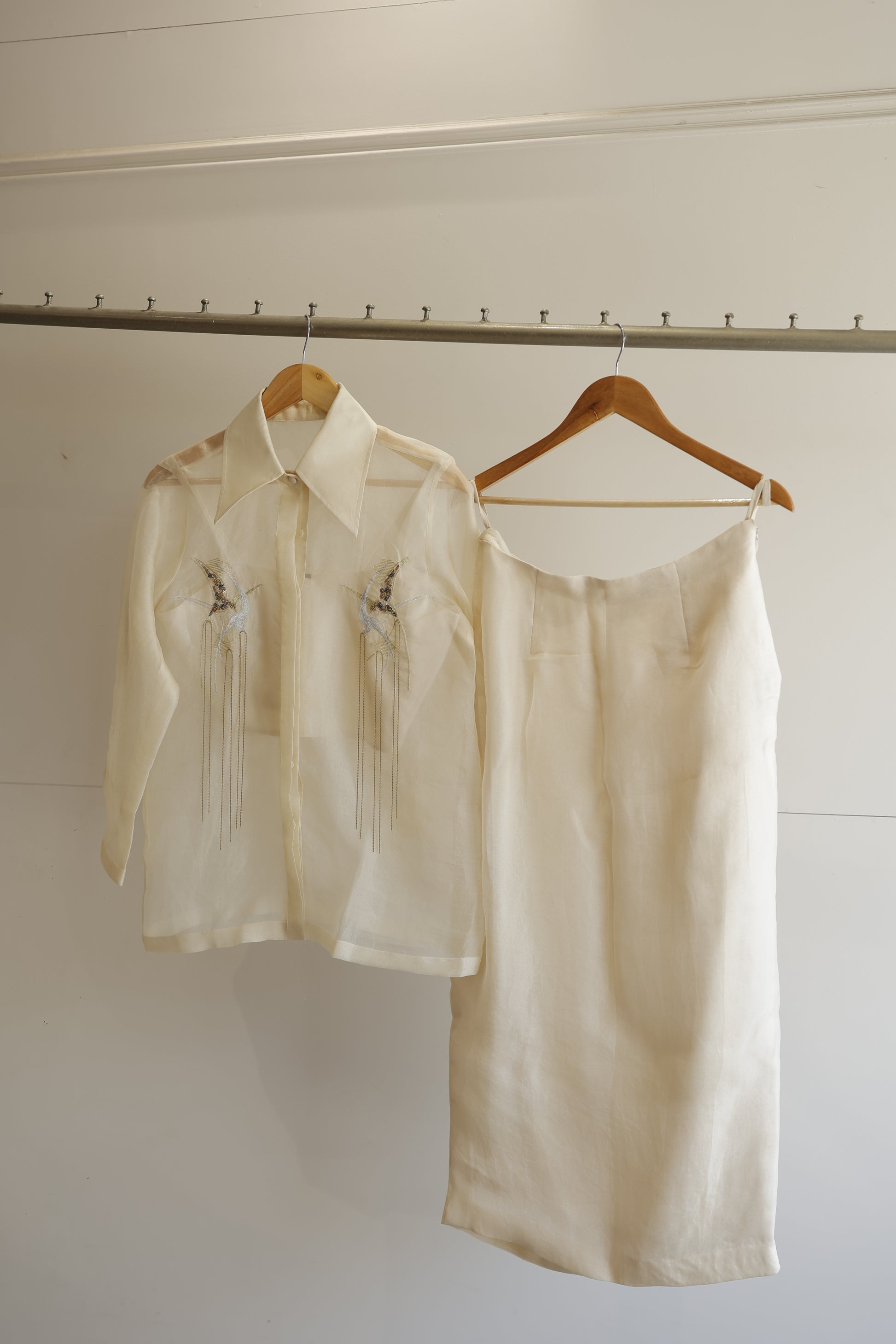 Skirt Set in ivory by eeda
