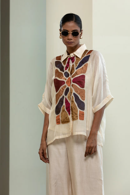 Eeda Full Patch Shirt - Off-White