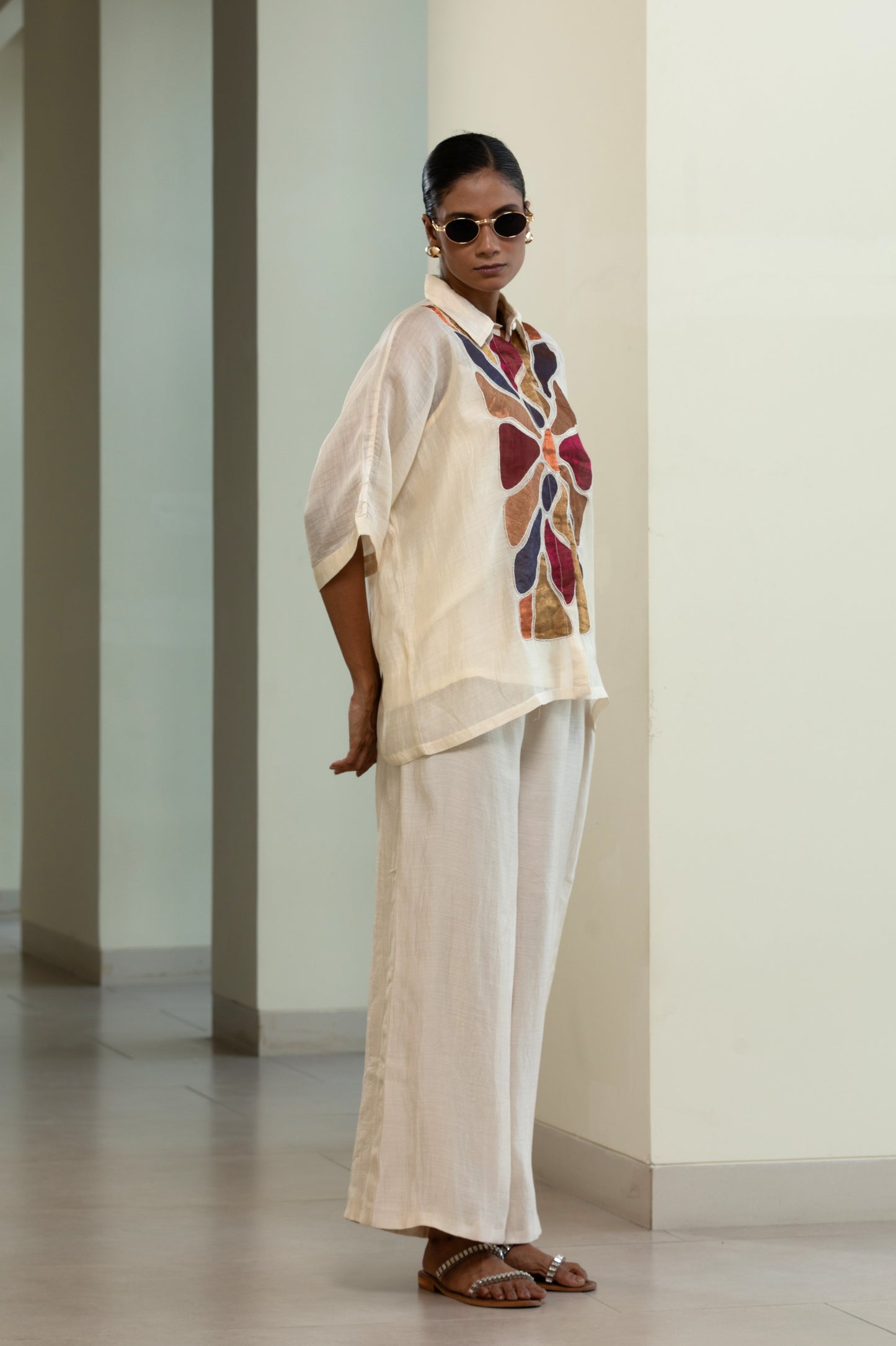 Eeda Full Patch Shirt - Off-White