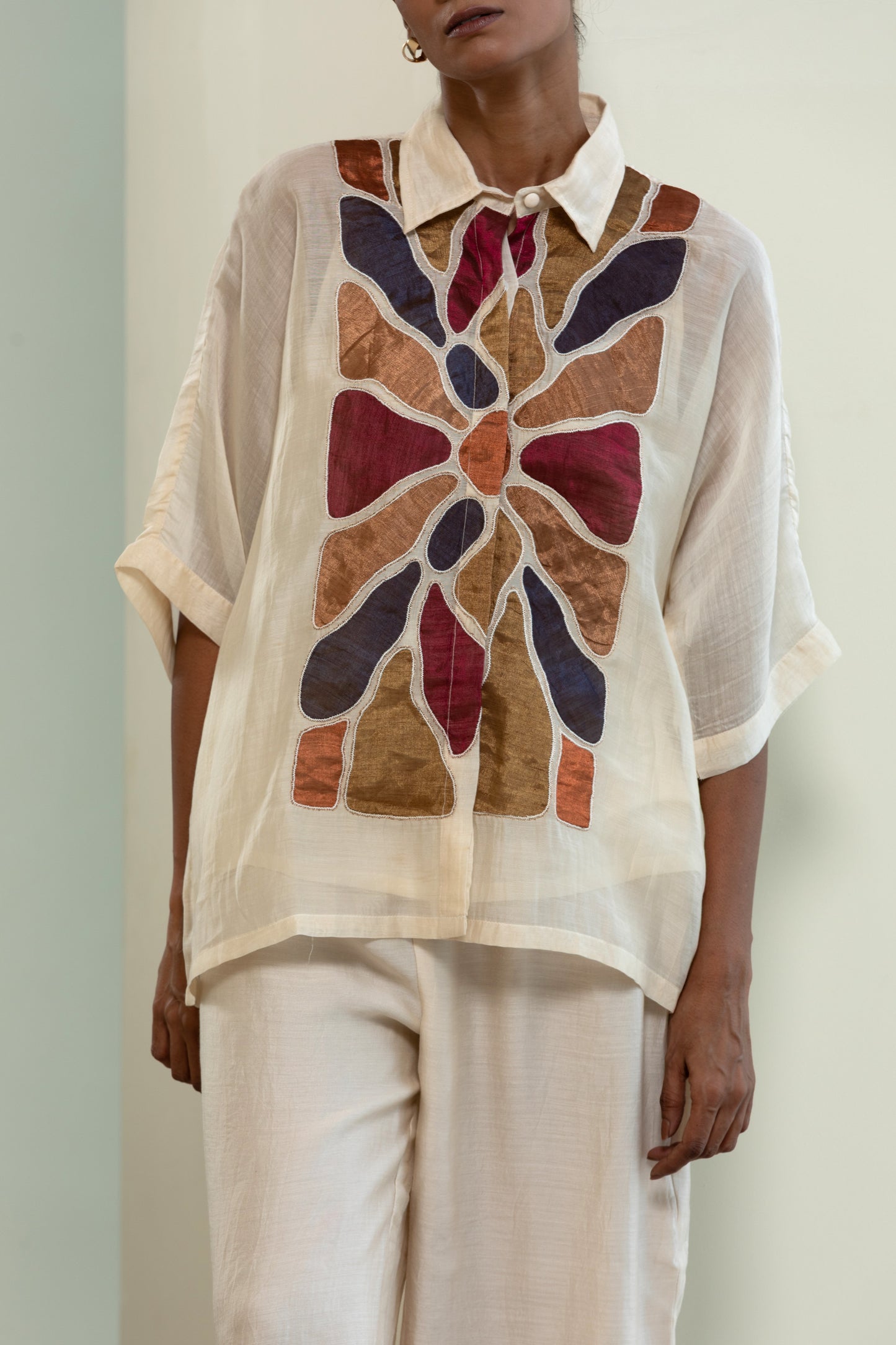 Eeda Full Patch Shirt - Off-White