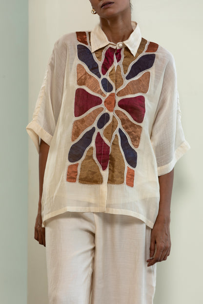 Eeda Full Patch Shirt - Off-White